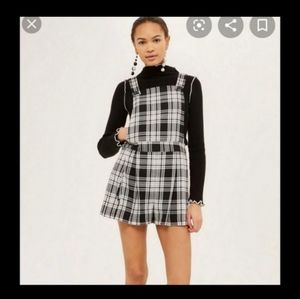 *NWOT* TOPSHOP  Gingham Pinafore Plaid Jumper